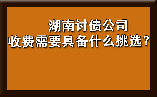 湖南讨债公司收费需要具备什么挑选？.jpg