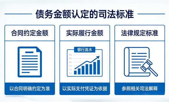 债务金额认定的司法标准