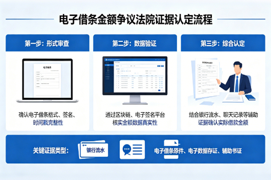电子借条金额争议中法院如何认定证据?