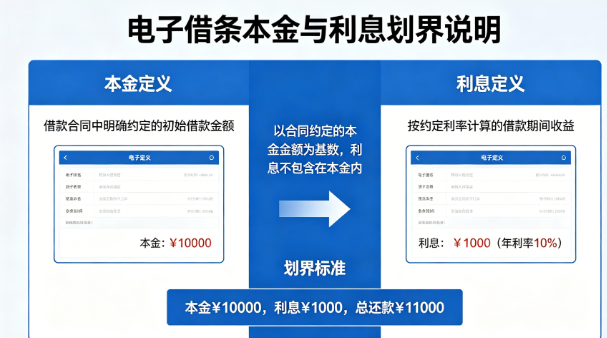 电子借条中的本金与利息如何划界？