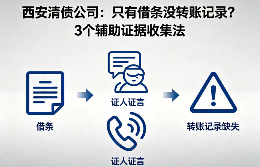 西安清债公司怎么处理只有借条没转账记录？3个辅助证据收集法.png