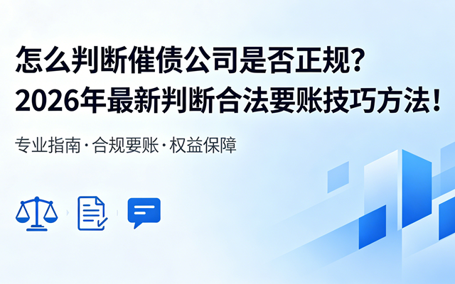 怎么判断催债公司是否正规？2026年最新判断合法要账技巧方法！.png